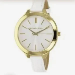 Michael Kors Women\'s MK2273 Analog White Dial White Leather Watch $265 Michael Kors 100%Authentic Women main image 4